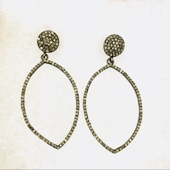 Pave Diamond Earrings